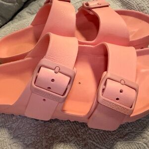 Birkenstock Arizona Pink EVA Dual-Buckle Slide